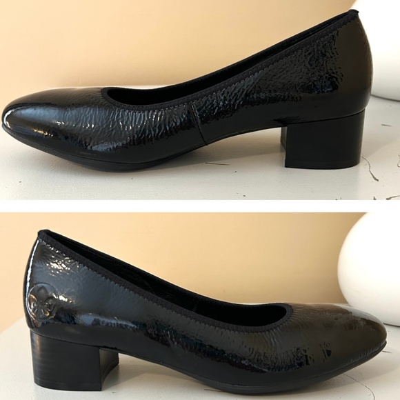 Like New Rieker Antistress Crinkle Patent Leather Low Heel Pumps Size EU37/US6 - Picture 10 of 14